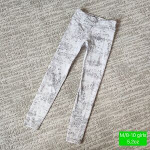 Athleta girls High Rise Textured Chit Chat Tight Leggings gray size M/8-10